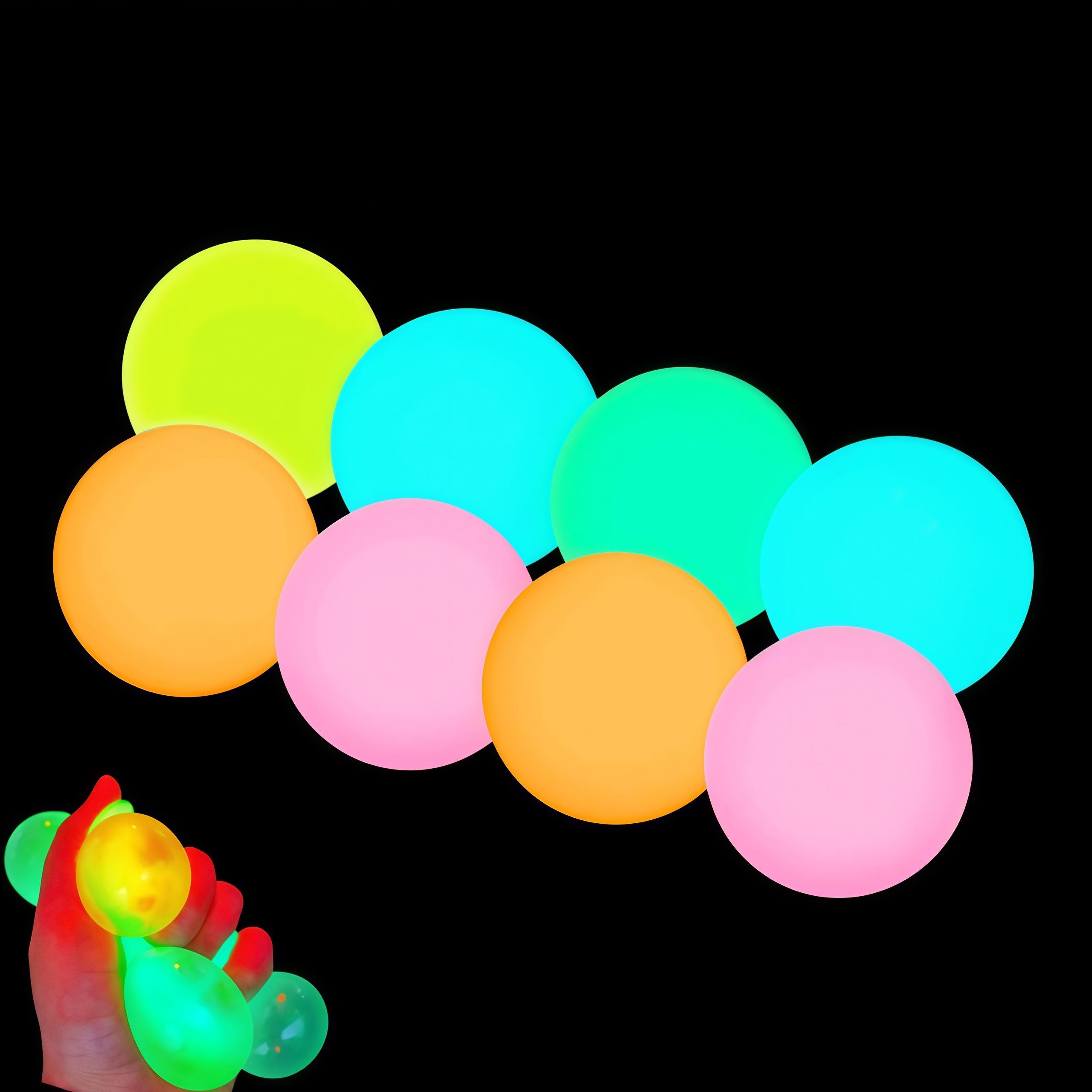 Party Games Kids Birthday - 5-20 قطعة من الكرات المطاطية المضيئة