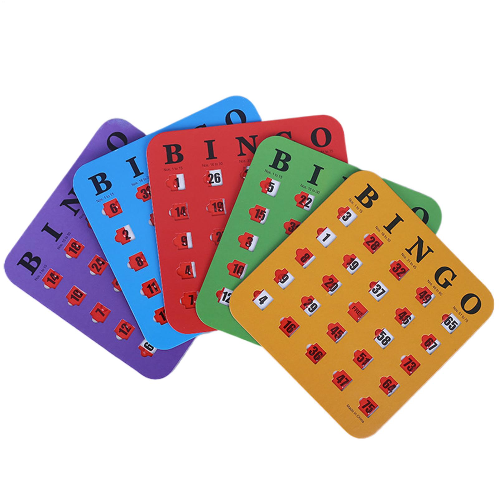 Party Games Cards - 5 قطع من بطاقات لعبة البينجو