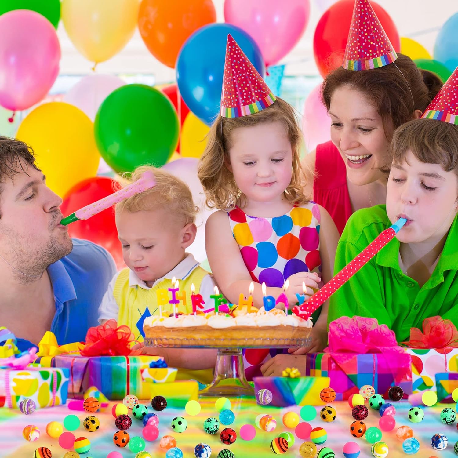 6/100 قطعة كرات نطاطة للهالوين - مراجعة Party Games Gender Reveal وسعره