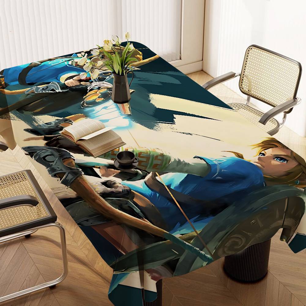 مفرش طاولة مستطيل بطبعة لعبة ا - مراجعة Zelda Party Games وسعره